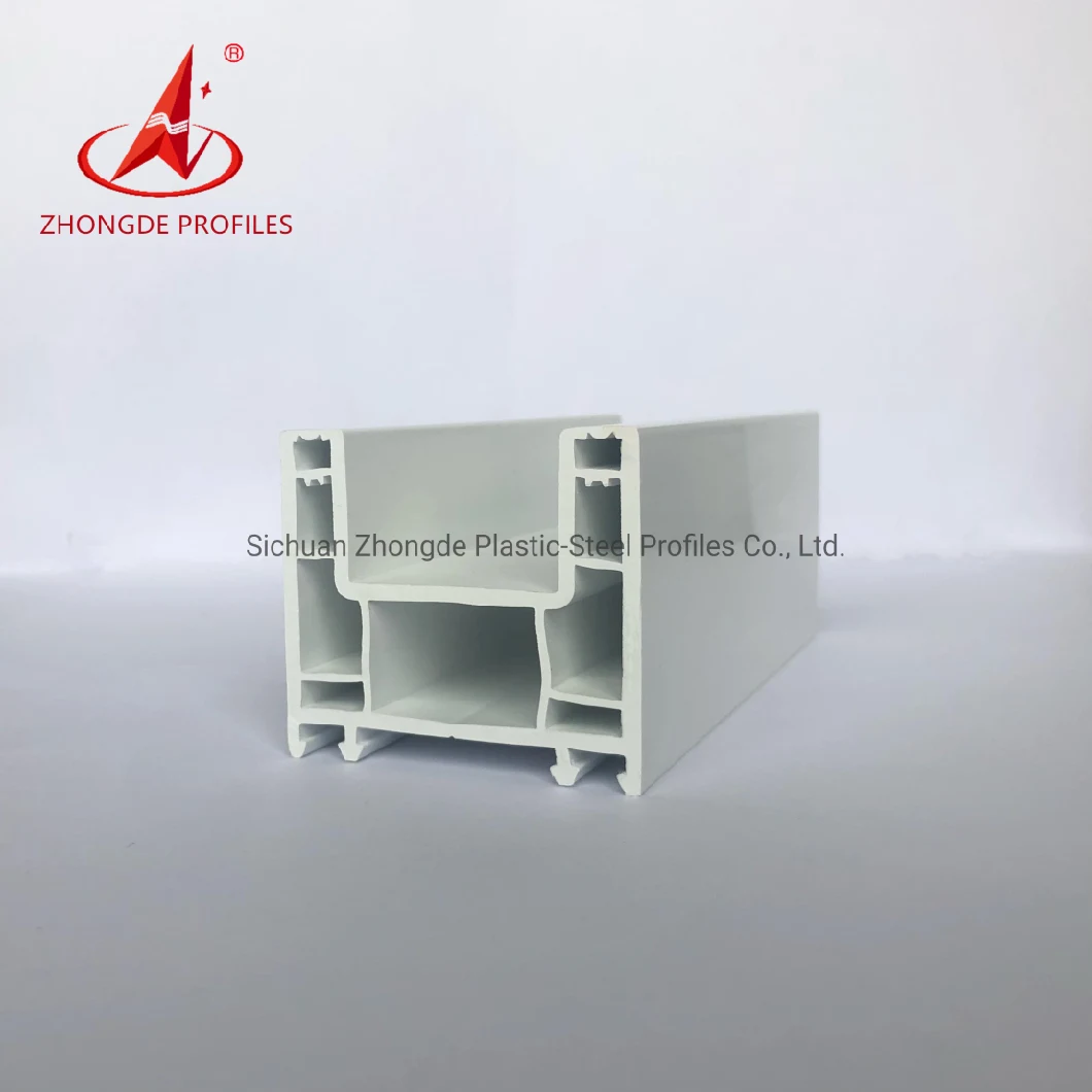 Chinese Zhongde UPVC Leadfree Profiles OEM/ODM All Types of Moulds Plastic Profiles Extrusion/Extruded Profiles for Casement Sliding Windows Doors.