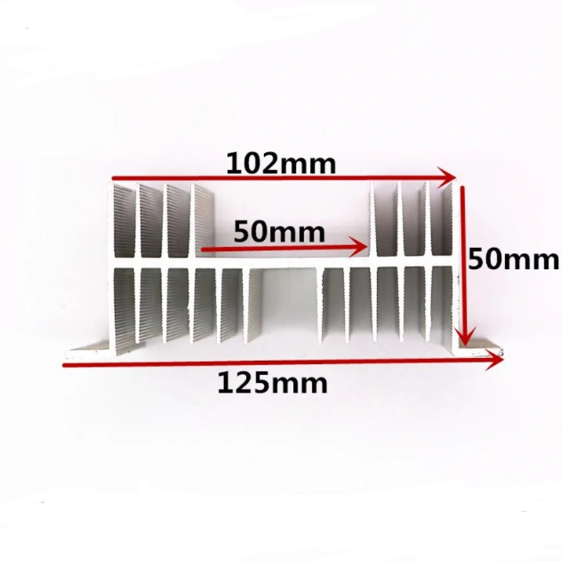 Customized Factory Direct Manufacture 100*80 Aluminum Extruded Heat Sink Profile for Relay Component