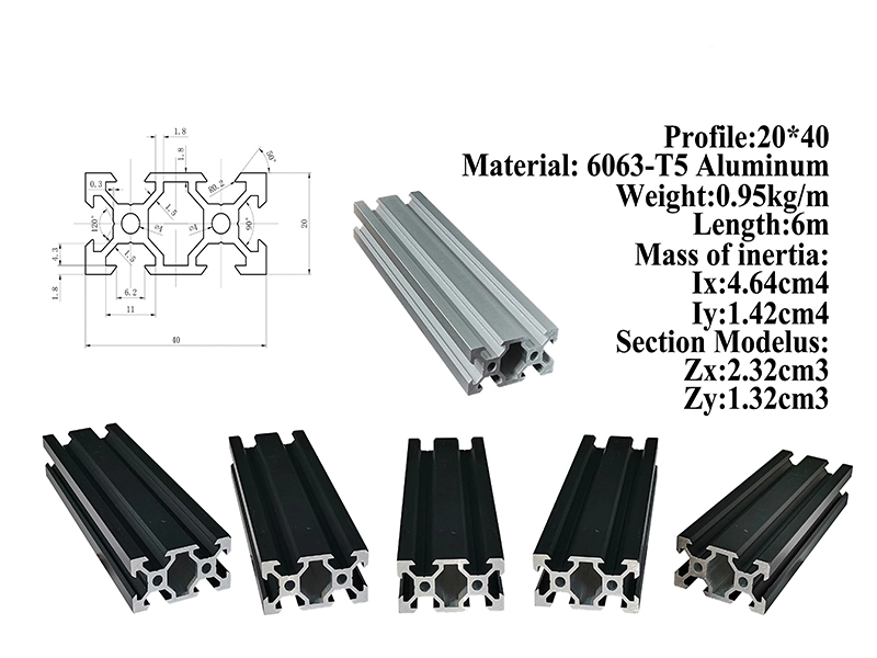 Aluminum Profile Manufacturer Anodized 6063 T5 Aluminum Extruded Profile for Industrial