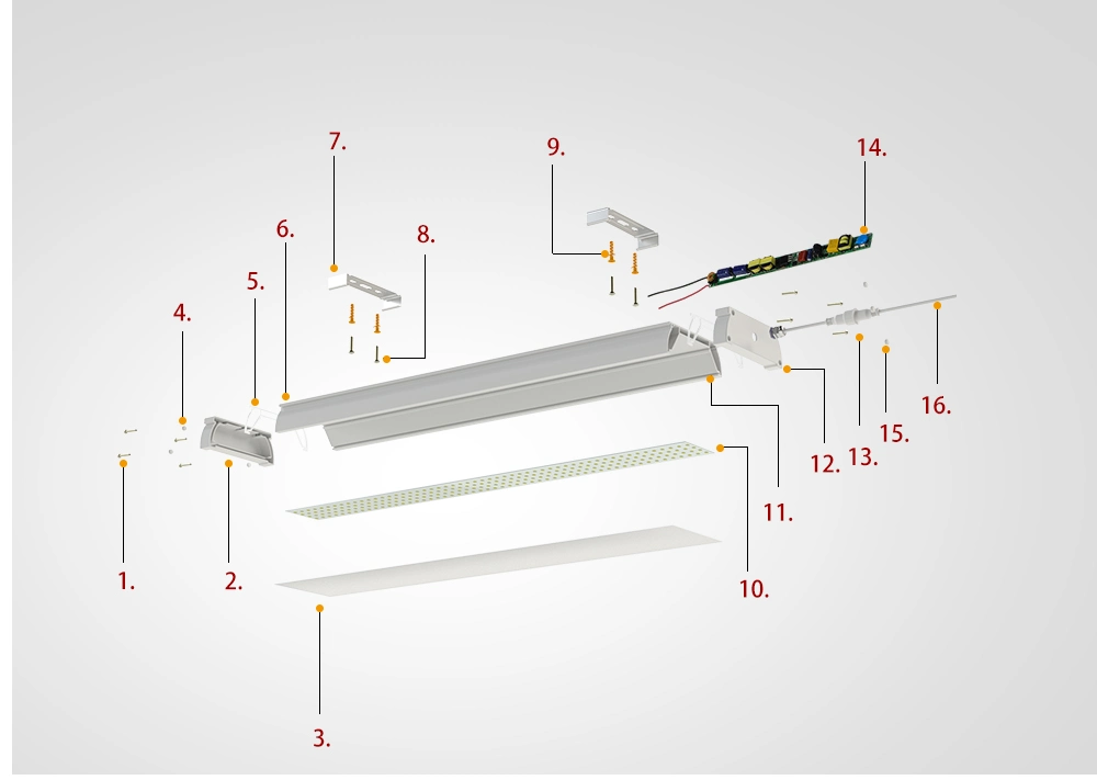 Patent Design Rectangle LED Tri-Proof Light Dustproof Fixture 40W IP65 Waterproof